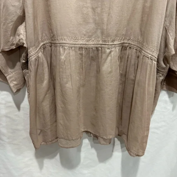 Torrid Size 5 Boho Gauzy Cotton Peasant Top Tassel Detail Relaxed Fit Milkmaid - Picture 11 of 14